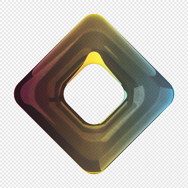 Kolor gradientu szkła geometrycznego 3d