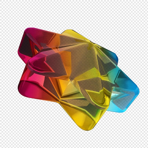 Kolor gradientu szkła geometrycznego 3d