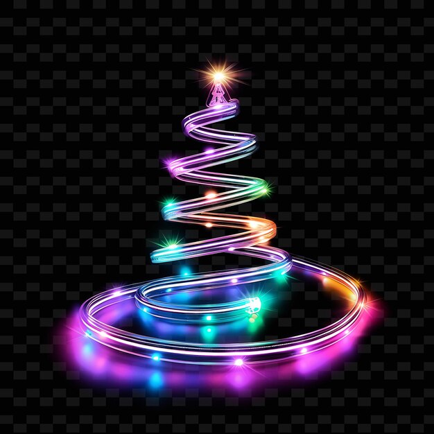 Kolorowe Abstrakcyjne Drzewo Bożonarodzeniowe Ze Spiralą Na Nim
