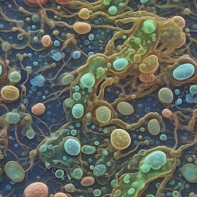 PSD kolorowe bakterie malujące tło aigenerated