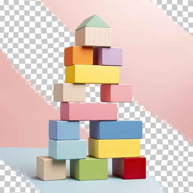 Kolorowe Bloki Na Przezroczystym Tle