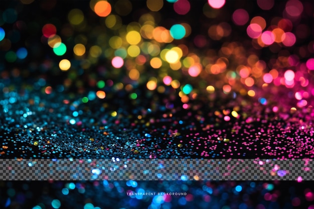 Kolorowe Bokeh na przezroczystym tle