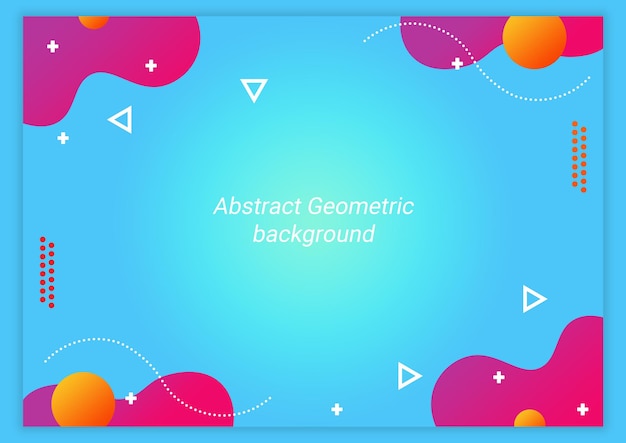 Kolorowe geometryczne abstrakcyjne niebieskie tło