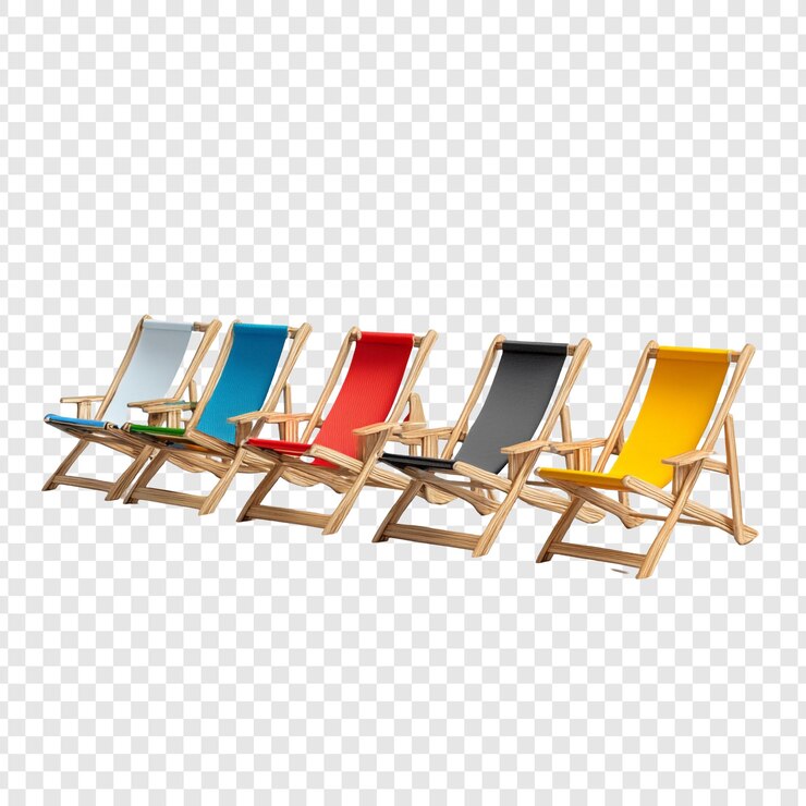 PSD kolorowe krzesła plażowe