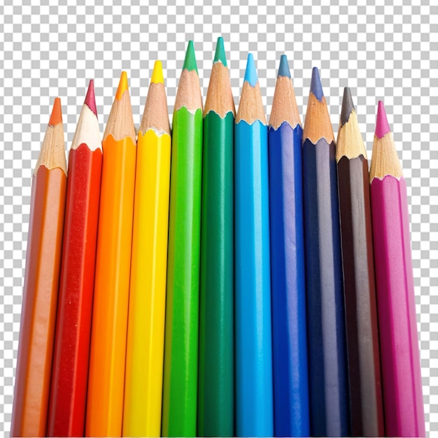 Kolorowe Ołówki Przezroczyste Tło