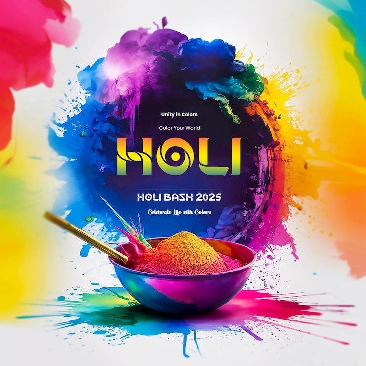 PSD kolorowe plakaty i ulotki na święto holi