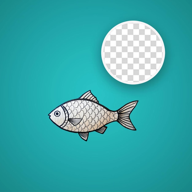 PSD kolorowe ryby na białym tle