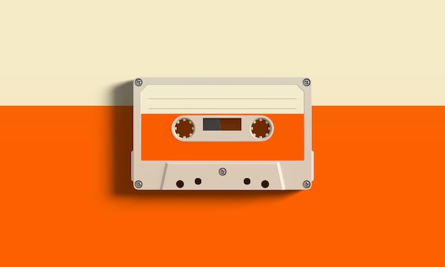 Kolorowe tło kasetowe Retro