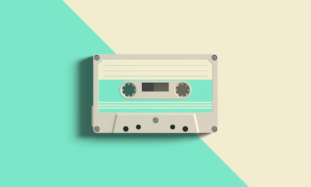 Kolorowe tło kasetowe Retro