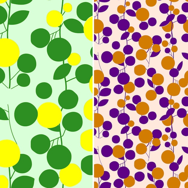PSD kolorowe tło z wzorem kręgów i kropek w żółtym, fioletowym, zielonym i żółtym