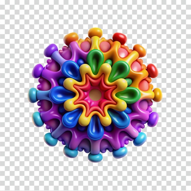 Kolorowy 3D abstrakcyjny kwiat