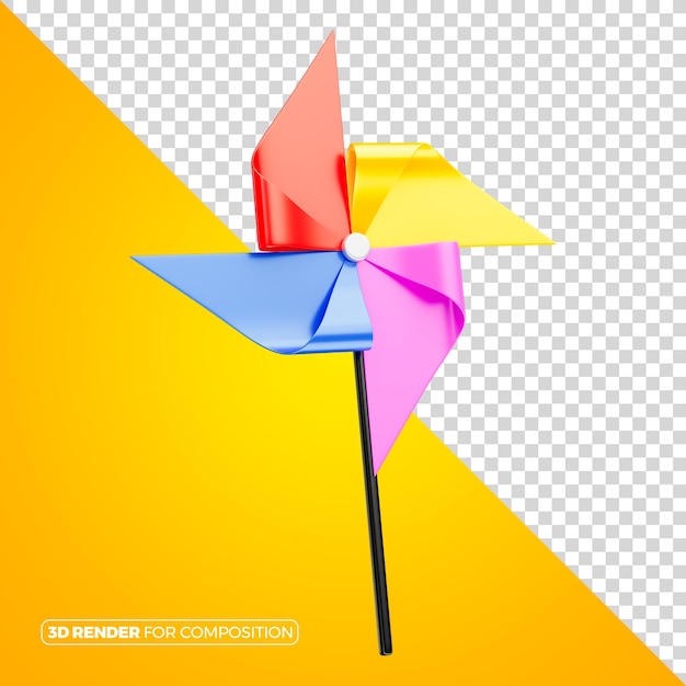 Kolorowy 3D wiatrak
