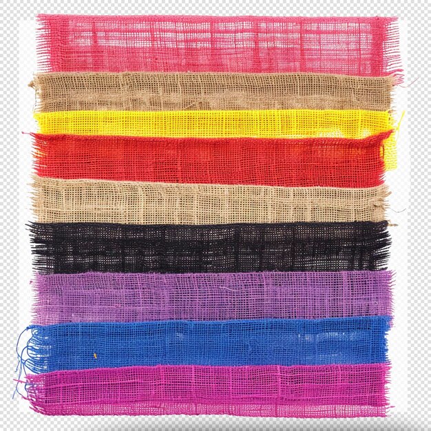 Kolorowy Kawałek Tkaniny Z Teksturą Izolowane Tło