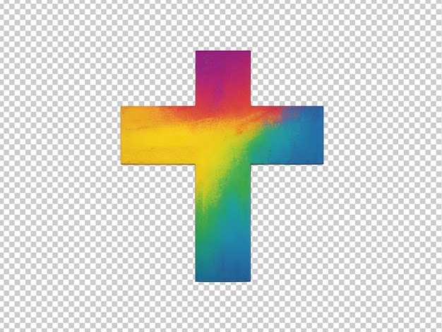 PSD kolorowy krzyż chrześcijański