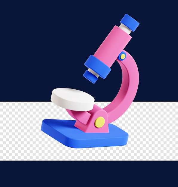 Kolorowy mikroskop 3D ikona ilustracja