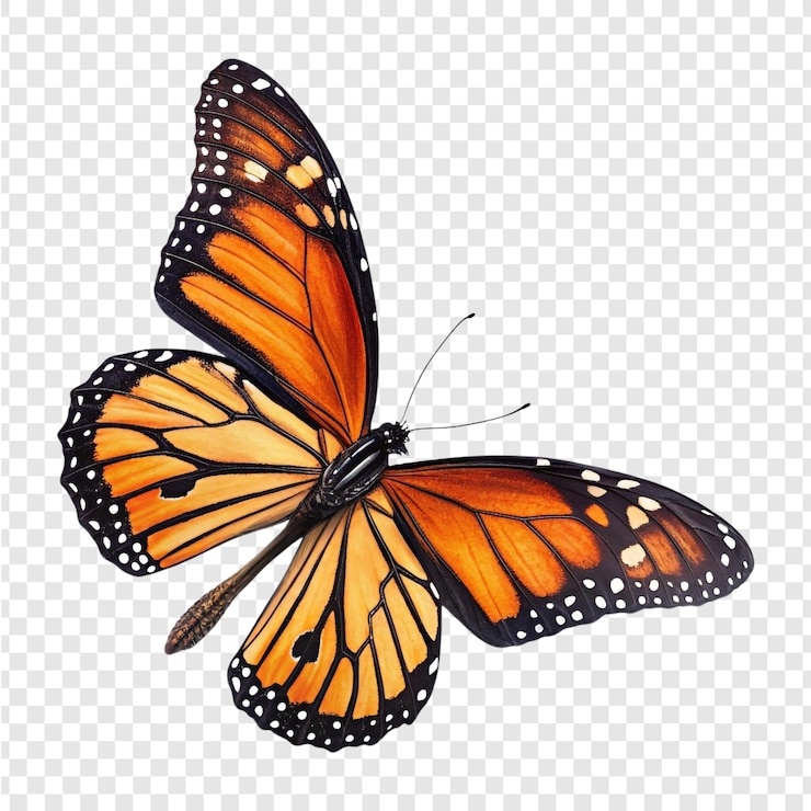 PSD kolorowy motyl realistycznie odizolowany na przezroczystym tle pliku png