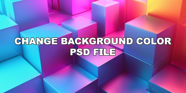 PSD kolorowy obraz bloków w różnych odcieniach niebieskiego, fioletowego i różowego tła