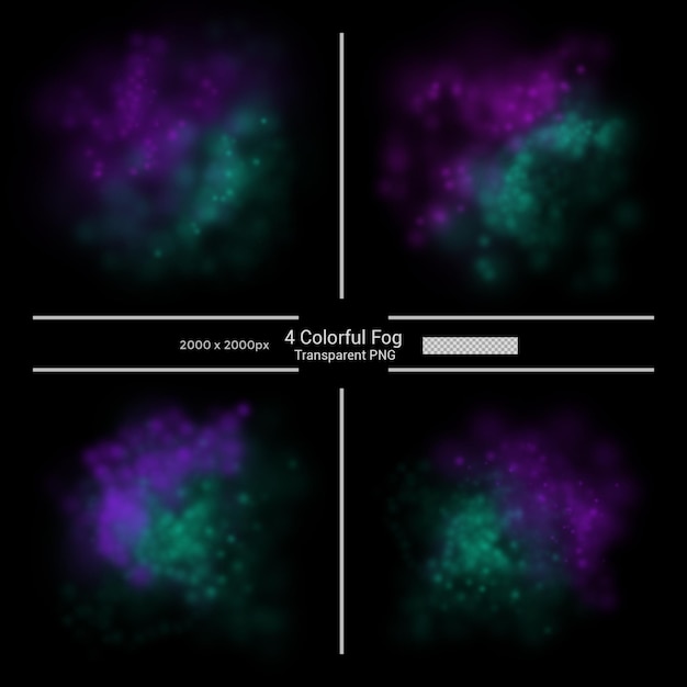 Kolorowy Pakiet Mgły Premium Psd