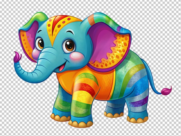 PSD kolorowy słoń