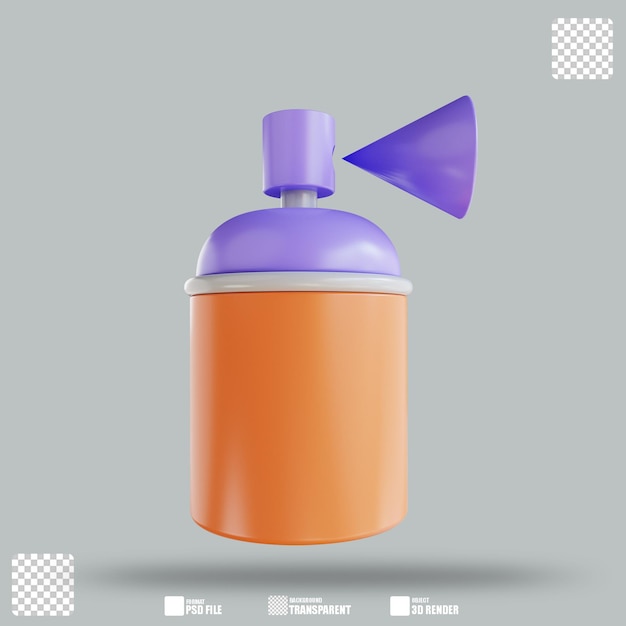 PSD kolorowy spray do ilustracji 3d 2