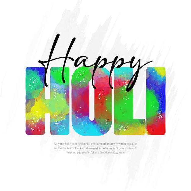 Kolorowy szablon projektowania postów w mediach społecznościowych Happy Holi Dhuleti Indian Festival