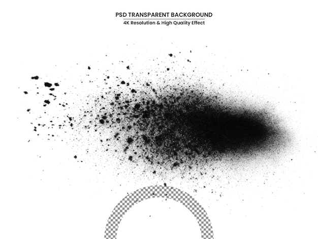 Kolpartiklarna stänkte på vit bakgrund