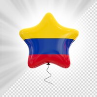 PSD kolumbijska flaga balonowa z gwiazdą