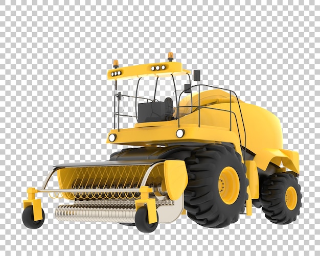 Kombajn na przezroczystym tle ilustracja renderowania 3d