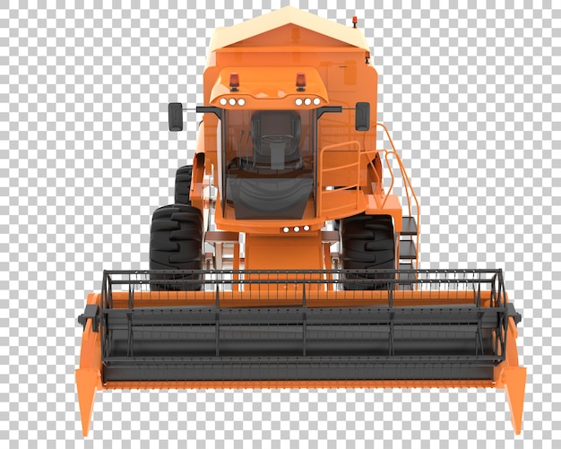 Kombajn na przezroczystym tle ilustracja renderowania 3d
