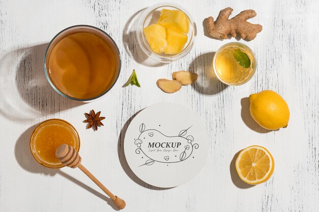 Kombucha and fermented drinks mockup