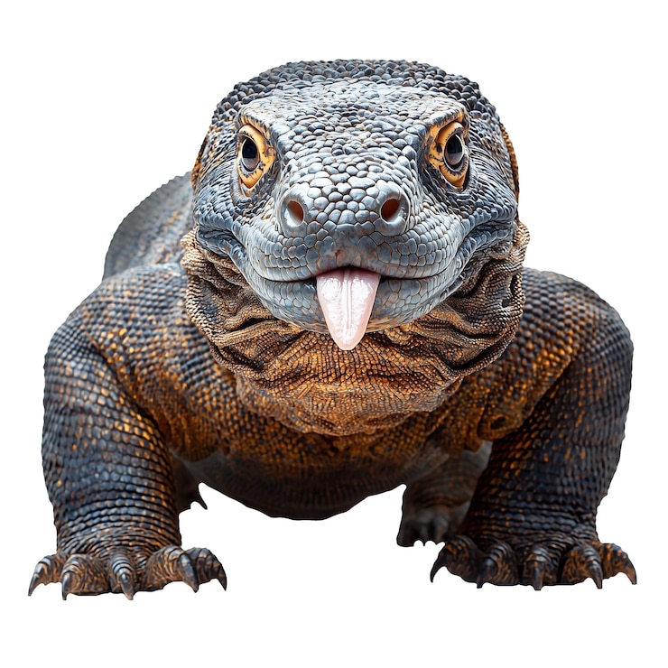 PSD komodo dragon close up