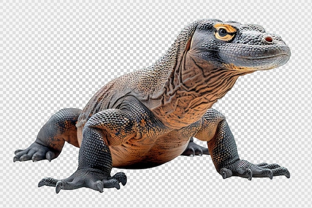 PSD komodo dragon isolated on transparent background generative ai