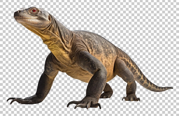 PSD komodo dragon isolated on transparent background