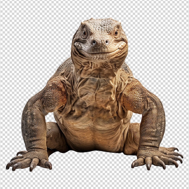 Komodovaraan geïsoleerd op transparante achtergrond png