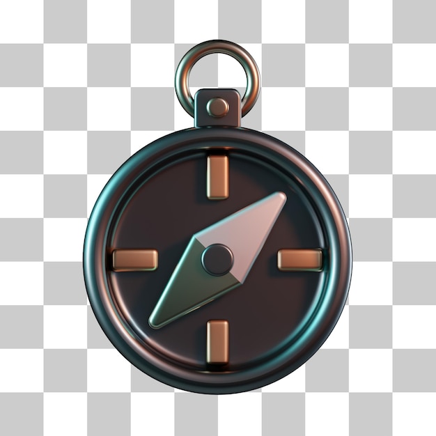 PSD kompas navigatie 3d pictogram