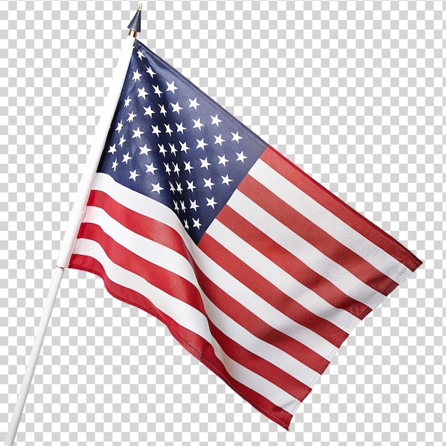 Kompozycja Białej Amerykańskiej Flagi Na Przezroczystym Tle
