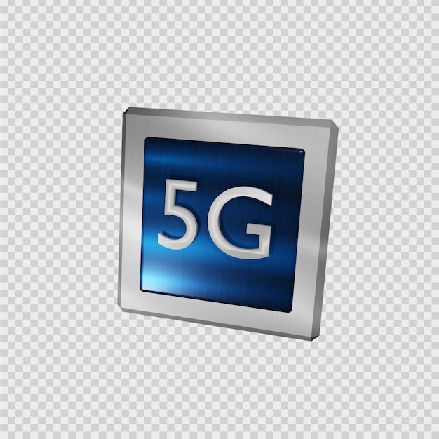 PSD koncepcja 3d renderowanie ikon technologii 5g