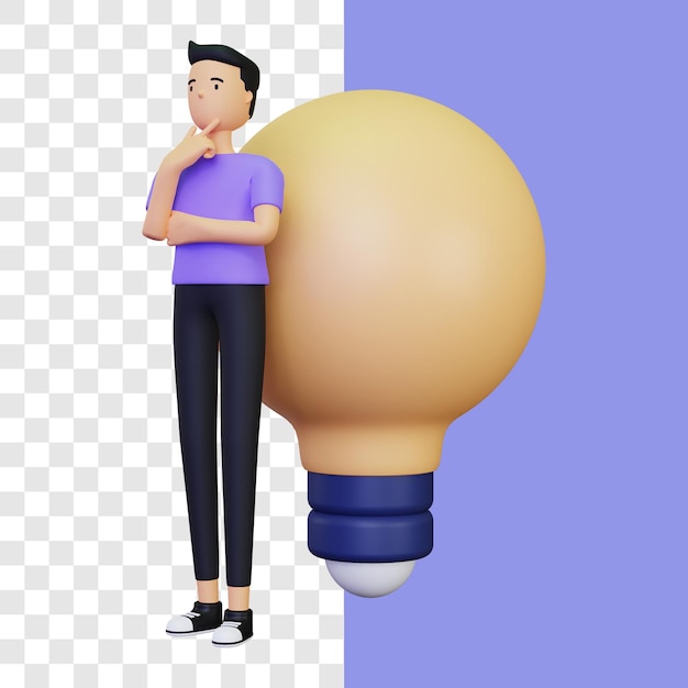 Koncepcja Ilustracji 3d Think