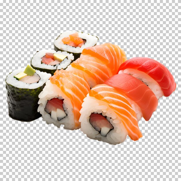 Koncepcja Jedzenia Sushi Izolowana Na Przezroczystym Tle