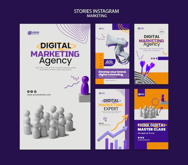 PSD koncepcja marketingowa historie na instagramie