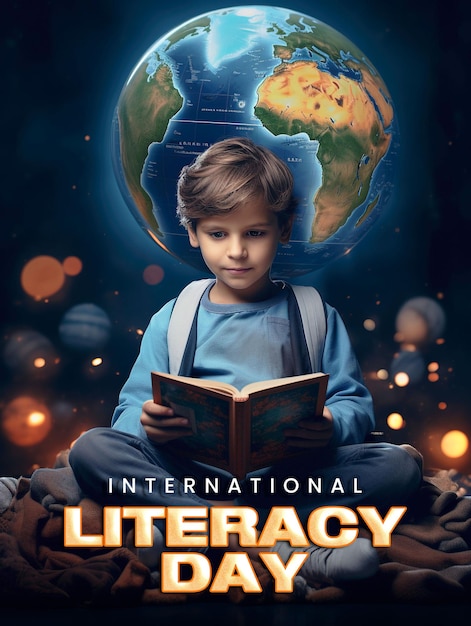 Koncepcja Plakatu W Mediach Społecznościowych Międzynarodowego Dnia Umiejętności Czytania I Pisania
