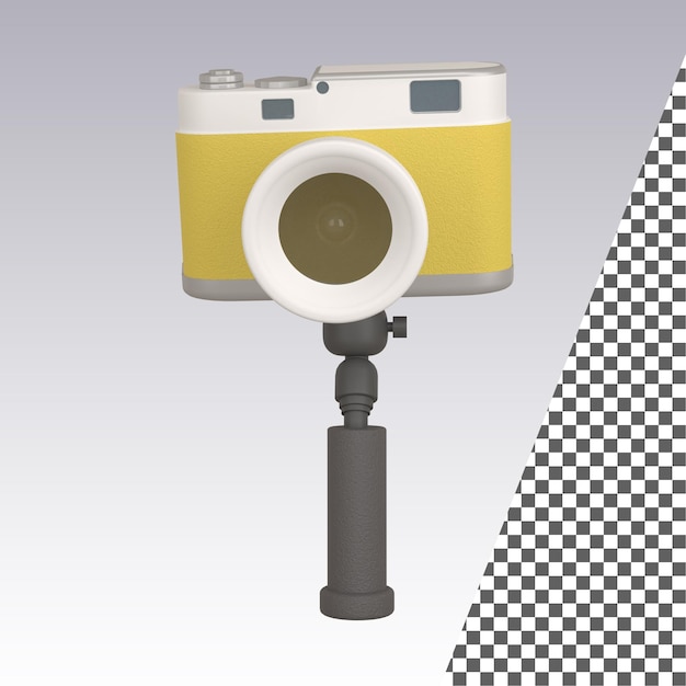 Koncepcja podróży 3D Vintage Camera 3d rendering