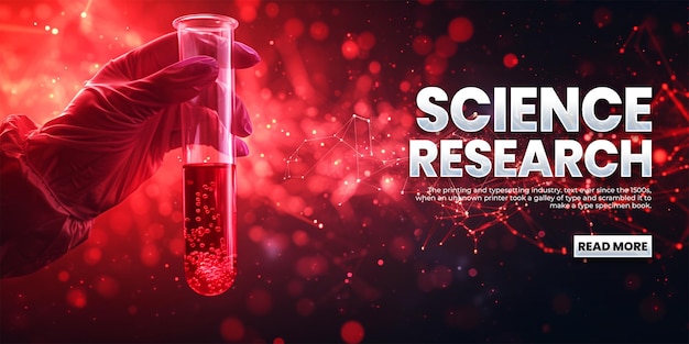 koncepcja technologii dla Science web banner szablon projektowania tła