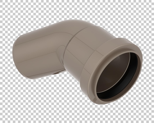 Końcowa rura odizolowana na przezroczystym tle ilustracja renderowania 3d