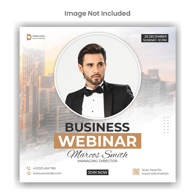 Konferencja Webinarowa W Mediach Społecznościowych Lub Szablon Postu Na Instagram