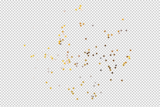 Konfetti ze złotej i srebrnej gwiazdy Złote gwiazdy błyszczą dekoracyjną wycinanką Plik Psd