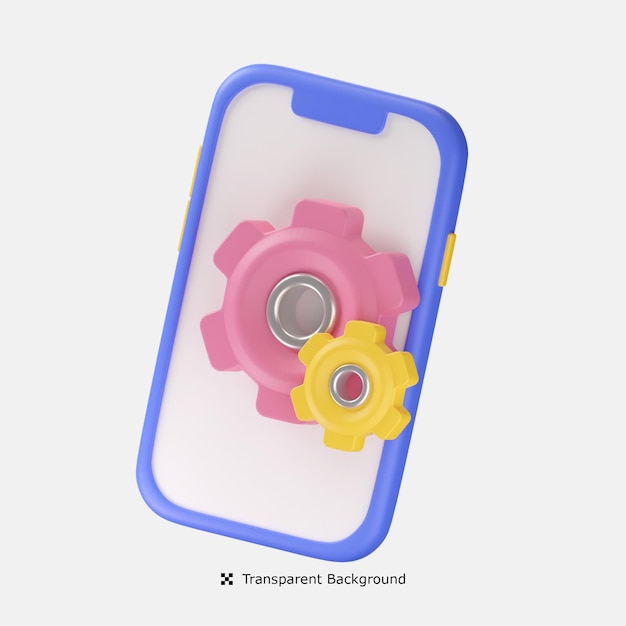 Konfiguracja Telefonu 3d Ikona Ilustracja