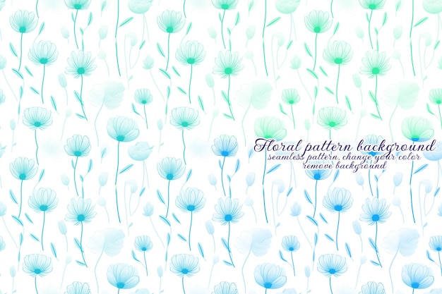 Konfigurowalny kwiatowy wzór w odcieniach błękitu i lawendy