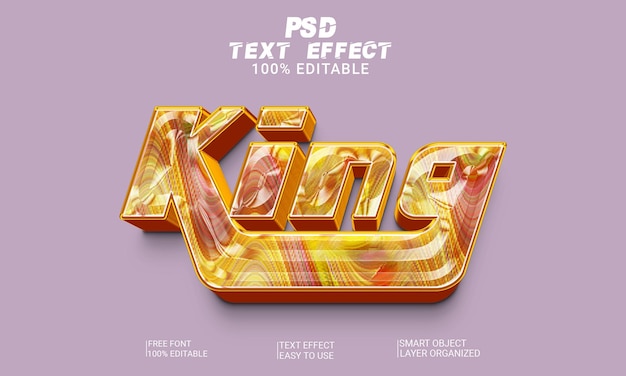 Koning 3D-teksteffect