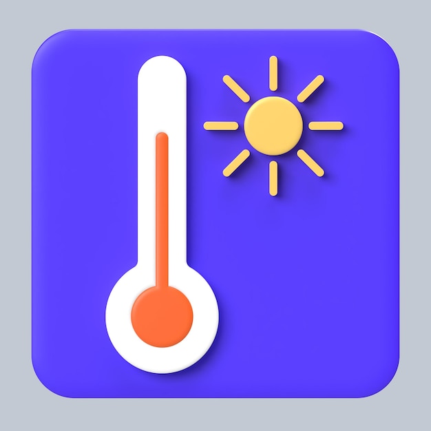 Kontrola temperatury ikona 3D